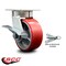 Service Caster 5 Inch Kingpinless Red Poly on Steel Wheel Caster with Brake and Swivel Lock SCC-KP30S520-PUR-RS-SLB-BSL - alternate 3